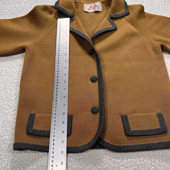 VTG Lisabella Wool Knit Blazer Women’s 12 Hong Kong 60s Mod Indie Retro Boho - Picture 14 of 14